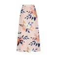 thumbnail image 5 of WXLWZYWL Women Flowy Maxi Skirt Floral Print Fall Casual Boho High Elatic Waist Loose Long Skirt with Pockets, 5 of 5