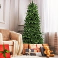 thumbnail image 6 of Zimtown 7.5 FT Pre-lit Hinged Christmas Tree Artificial Christmas Fir Tree 1346 Branch Tips with LED Lights Green, 6 of 8