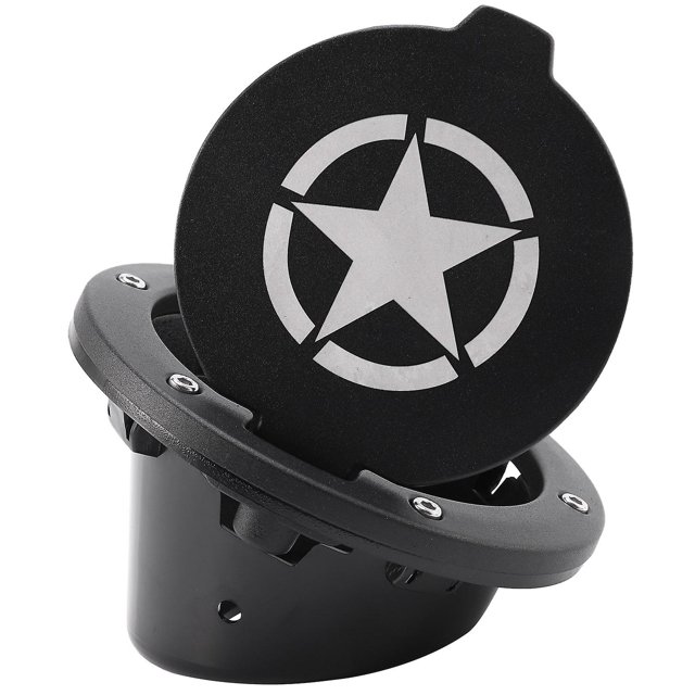 Tapa de tanque de gasolina DENGXMXG para Wrangler JK 2007-2018 color negro