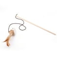 thumbnail image 4 of Pet Cat Toy Linen  Bird Feather Cat Interactive Catcher Wand Toy, 4 of 8