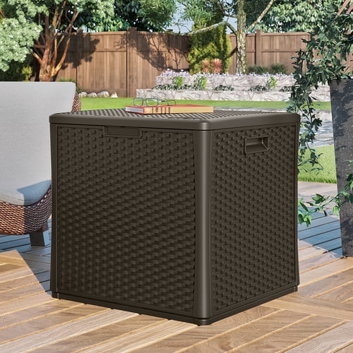 Suncast Cube 60 Gallon Plastic Deck Box by Suncast