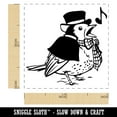 thumbnail image 2 of Christmas Caroler Song Bird Robin Self-Inking Rubber Stamp Ink Stamper - Pink Ink - Small 1 Inch, 2 of 7