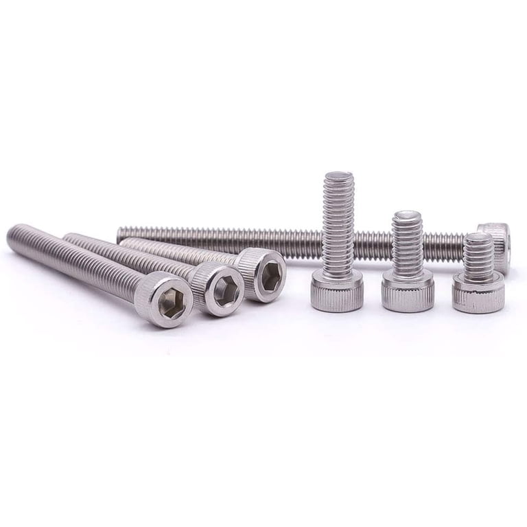M10-1.5 X 30mm Socket Head Cap Screws - 304 Stainless Steel, Allen Hex Drive, Full Thread, 10 Pack, Bright Finish