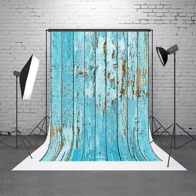 Fondos de fotografía ABPHQTO 150x220cm madera azul para recién nacidos