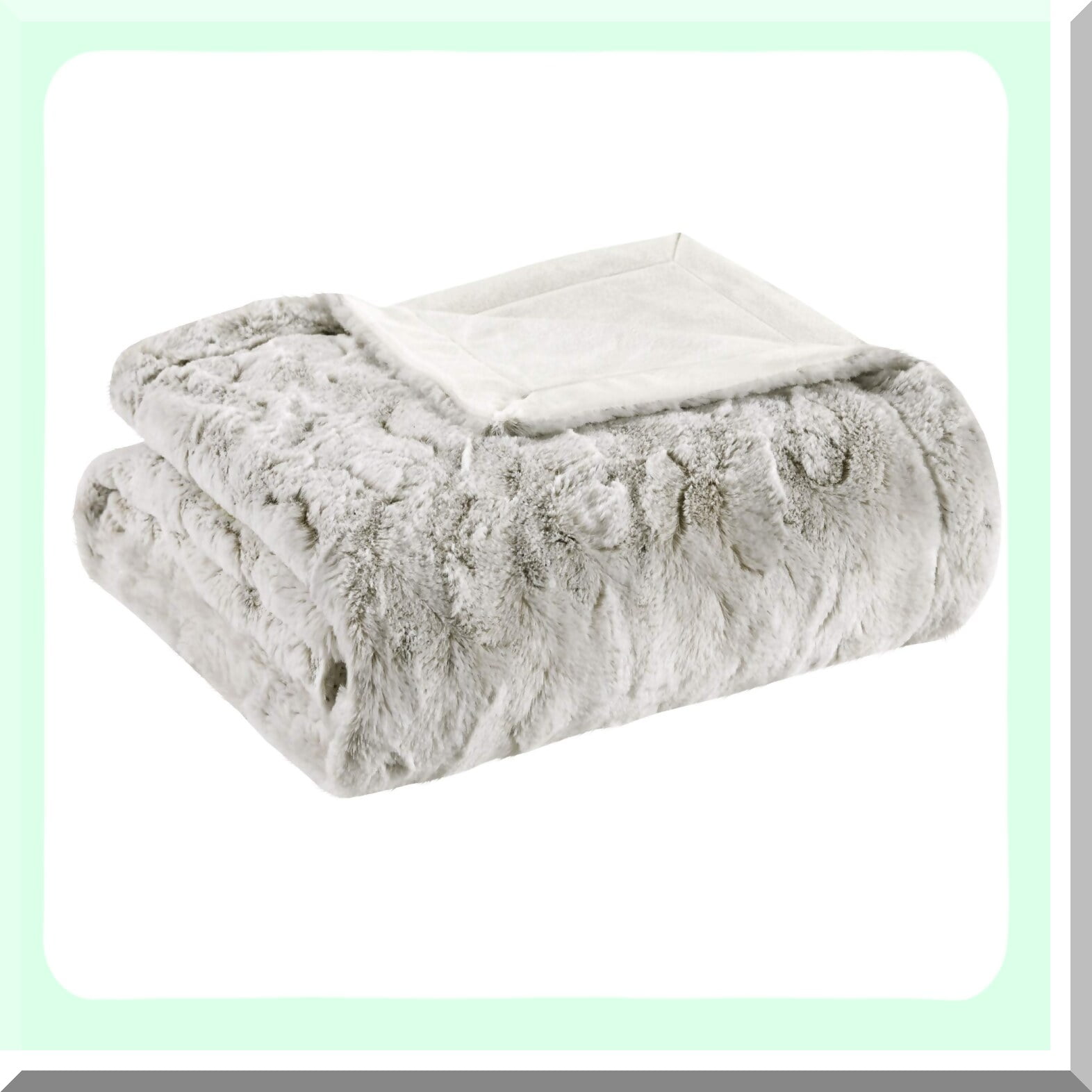 CozyLux Snow Leopard Oversized Plush Throw Ultra Soft Mink Reverse Modern Cold Weather Blanket for Bed Sofa 60x70