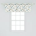 thumbnail image 2 of Ambesonne Floral Window Valance, Doodle Dandelion Flowers, 54" X 18", Petrol Blue Orange, 2 of 3