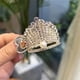 thumbnail image 1 of Pinzas para el pelo con forma de corona, elegante horquilla soporte para coleta alta, pinza para el pelo con cristal fijo, accesorios para el cabello para mujeres y niñas Zefei Wu 9024735044178, 1 of 5
