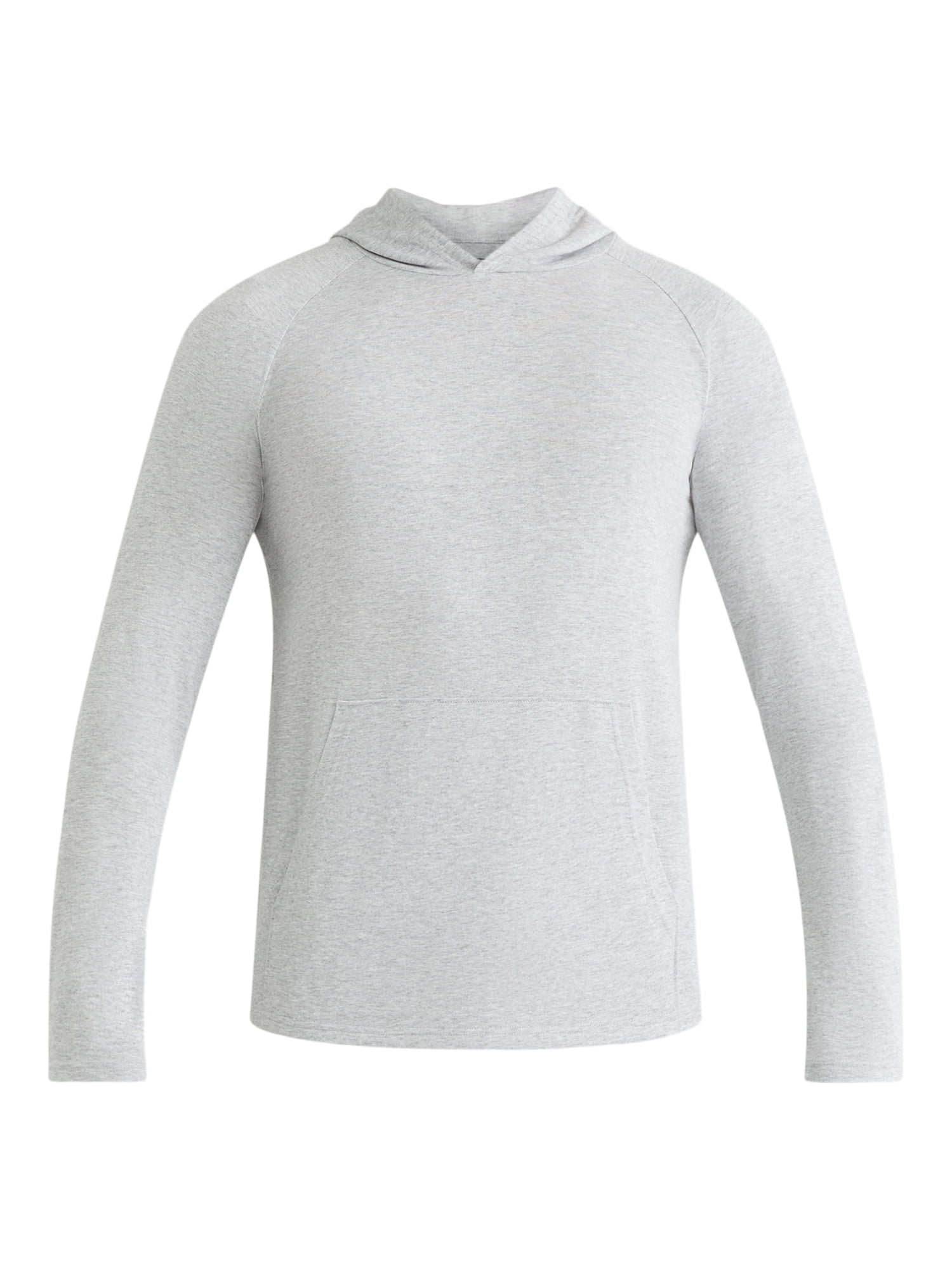 Athletic Works Men's Tri Blend Long Sleeve T-Shirt Hoodie, Sizes S-3XL