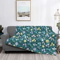 thumbnail image 2 of Rateoe Floral Pattern Flannel Throw Blanket, Ultra-soft Blanket for Bed, Couch, Car, Hypoallergenic Anti-pilling blanket-60"x50"(Horizontal), 2 of 6