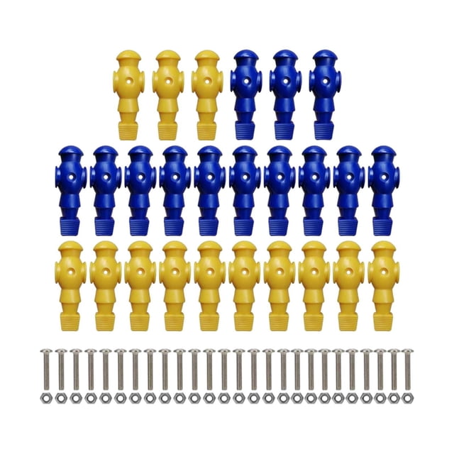 Siruishop 26 Pcs Pièces de Réparation pour Hommes de Table Accessoires de Machine de Soccer Bleu Jaune