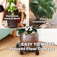 thumbnail image 2 of CNKOO 2 Paquets Support à Plantes Roulant avec Roues Caddy à Plantes en Métal avec Roues Robuste Support à Plantes Rond de 13'' Rouleaux d'Intérieur en Fer pour Plantes Poupée à Plantes avec Soucoupes pour Plantes, 2 of 7