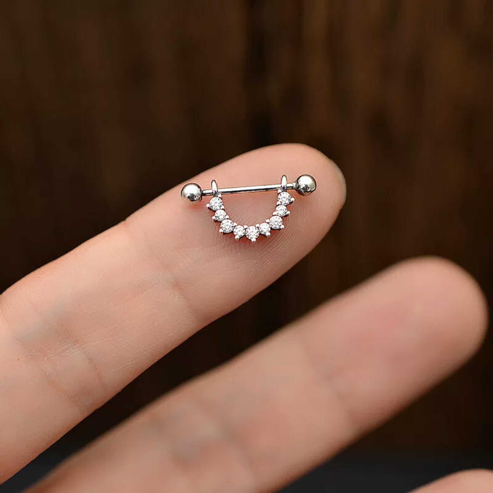 HOOUN Women 925 Sterling Silver CZ Huggie Hoop Screw Back Stud Earrings Trendy Jewelry