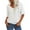 White, variant on Women's V-Neck Half Sleeve T-Shirt, Solid Color Loose Fit Casual Basic Top, Simple and Comfortable Blouse for Everyday Relaxed Wear Grey M