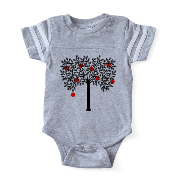 CafePress - Apple Tree_Bl - Cute Infant Baby Football Bodysuit