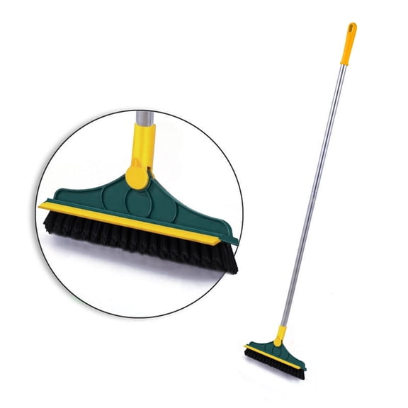 Multi-Purpose Floor Wiper with 120° Rotating Head,for Sweeping and Squeegeeing Tiles and Hard Floors