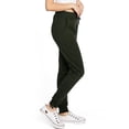 thumbnail image 2 of Reflex Womens Juniors High Rise Fleece Lined Jogger Sweatpants (Olive, XL), 2 of 5