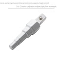 thumbnail image 3 of Carbon Steel Radiator Valve Ratchet Wrench - 10-21mm Adjustable Size, 3/8" Inner Square Drive, Efficient Valve Stem Nut Remover Tool for Plumbing Maintenance, Compact & Portable Design with Durable, 3 of 5