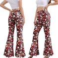 thumbnail image 3 of Enjoytime Flare Yoga Pants for Women Floral Graphic Printed Stretch Waist Workout Pants Leggings Athletic Fitness Running Womens Pants, 3 of 3