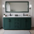 thumbnail image 2 of Wyndham Collection Miranda 72" Metal Double Bathroom Vanity in Green/Black, 2 of 7
