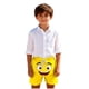 thumbnail image 5 of Niños Pequeños Pantalones de Natación de Color Sólido Impresión de Expresión Linda, Niños Pequeños Pantalones de Natación con Bolsillos para el Verano, 5 of 6
