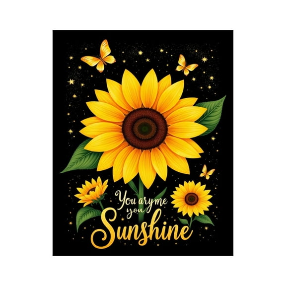 Paint by Numbers Kit for Adults, Sunflower Butterflies Positive Art Paint by Numbers, Easy Paint by Numbers Kit for Adults Beginner, DIY Adult Paint by Number Kits on Canvas, 12x16in Home Decor