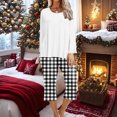thumbnail image 2 of AherBiu Christmas Pajamas 2 Piece Sets for Women Solid Color Tops Plaid Capris Pjs Homewear Set, 2 of 5