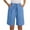 Blue, variant on AherBiu Lounge Shorts for Women Elastic High Waisted Summer Casual Loose Lightweight Short Slacks with Pockets