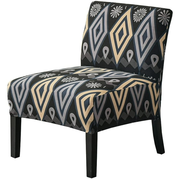 LKJYER Stretch Armless Chair Slipcovers, Accent Chair Covers Printed Furniture Protector Covers Soft Spandex Armless Accent Chair Slipcovers Machine Washable for Living Room