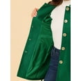 thumbnail image 5 of INSPIRE CHIC Women's Winter Elegant Contrast Color Lapel Collar Long Trench Coat, 5 of 6