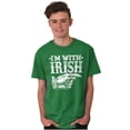 thumbnail image 5 of St Patricks Day I'm With Irish Men's Graphic T Shirt Tees Brisco Brands S, 5 of 6