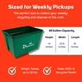 thumbnail image 3 of Sturdy Essentials Curbside 18 Gallon Green Recycling Bin with Carrying Handles for Homes or Businesses for Curb Recycling - Four Pack of Bins - Green, 3 of 9
