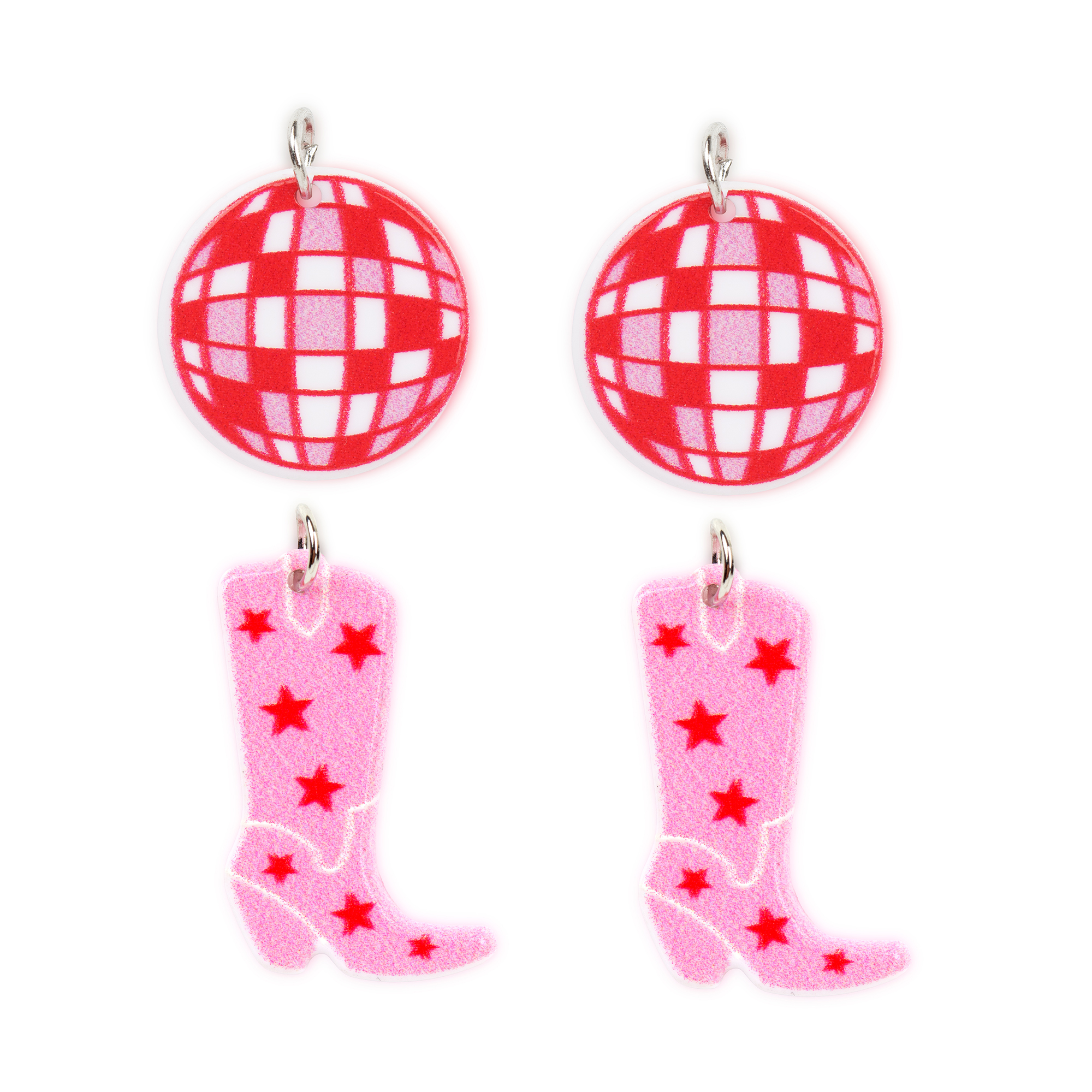 Cousin DIY 4 Piece Pink Disco Cowgirl Charm Set, Acrylic-Model 69995719