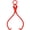 Red, variant on Log Skidding Tongs with Ring 25inch - Durable Steel Logging Tool for Tractor ATV, Red Powder Coated O Ring Log Hook for Firewood Transport