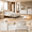 Beige White-C, variant on Bedroom Furniture Set 4 Pieces - Queen Size Bed Frame + Nightstand + Tall 5-Drawer and Wide 7-Drawer Dresser