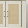thumbnail image 5 of Yiwa White Rattan Storage Cabinet with 2 Doors, Drawer and Open Shelf, 5 of 8