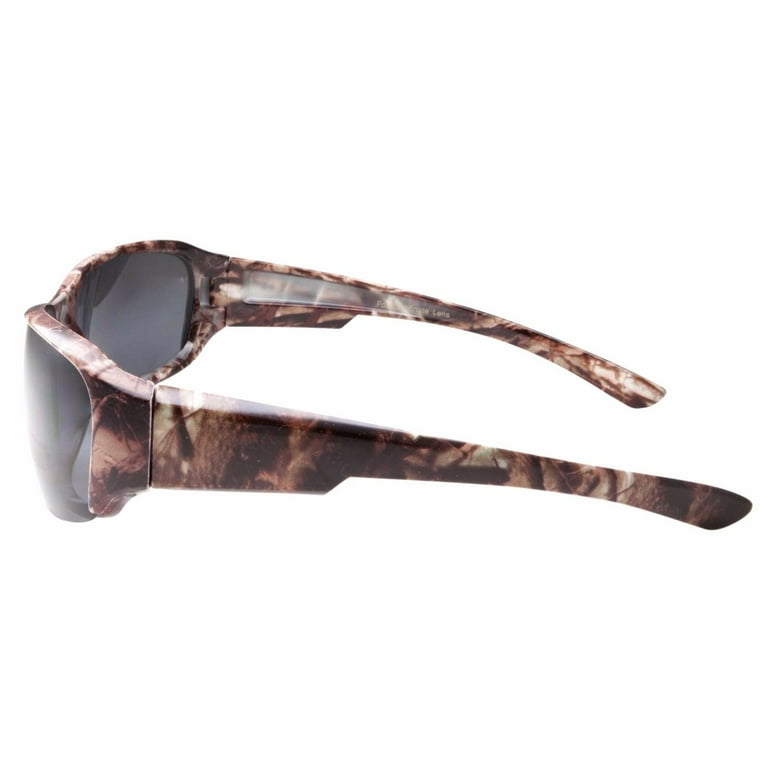 grinderPUNCH Hunting Camouflage Polarized Sports Wraparound Half Frame Sunglasses Camo mossy oak Fall Camo