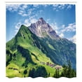 thumbnail image 3 of Ambesonne Nature Shower Curtain, Spring Scene Mountain, 69"Wx84"L, Green Blue, 3 of 5