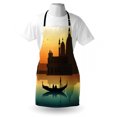 thumbnail image 3 of Romantic Apron People in Gondolas Venice City of Historical Importance Abstract Illustration, Unisex Kitchen Bib Apron with Adjustable Neck for Cooking Baking Gardening, Multicolor, by Ambesonne, 3 of 3