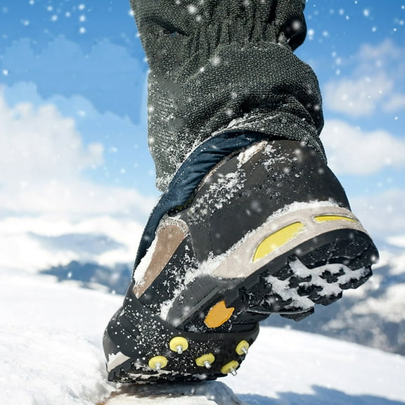 Raindrops  2 Pairs Hiking Crampon Shoe Covers Ice Gripper Spikes Child