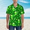 thumbnail image 4 of Easygdp St Patrick's Day2 Men's Hawaiian Shirts Print Lapel Short Sleeve for Beach, vacation, party, casual occasions - X-Large, 4 of 9