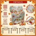 thumbnail image 5 of Table Runner 48 Inches Long, Fall Maple Leaf Decorative Table Runner for Party Wedding Home Decor, Thanksgiving Pumpkins Squirrel Green Wooden Dresser Scarves for Bedroom Kitchen Decor 13x48 Inch, 5 of 8