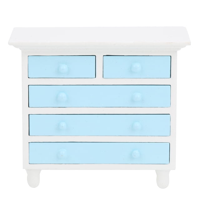 Casa de muñecas escala 1:12, muebles en miniatura, mesa, cajón, decoración de gabinete