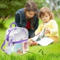 thumbnail image 5 of Yhmxh Clear Backpack Stadium Approved, Heavy Duty Waterproof Transparent PVC Backpack for Concert, Large See Through Bag for College, Security Travel & Stadium (Purple), 5 of 6