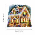 thumbnail image 3 of Christmas Diamond Painting Kit for Adults, Festive 5D Diy Art Featuring Snow Night House Design, Holiday Wall Decor Craft Gift 1 Pack, 3 of 4