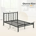 thumbnail image 3 of Costway Queen Size Platform Bed with Headboard 11.5" Under Bed Storage Easy Assembly, 3 of 10