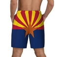 thumbnail image 2 of Mens Swim Trunks Arizona Flag Quick Dry Board Shorts with Compression Liner, 2 of 6