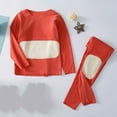 thumbnail image 4 of CYRBOKO Girls Thermal Sets, Soft Elastic Waist Cotton Long Sleeve Underwear Sets Red Size 5-6 T, 4 of 5