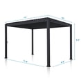 thumbnail image 6 of Mirador 111S 10'x13' Outdoor Pergola,Full Aluminum Frame w/Adjustable Louvered Roof, Charcoal, 6 of 11