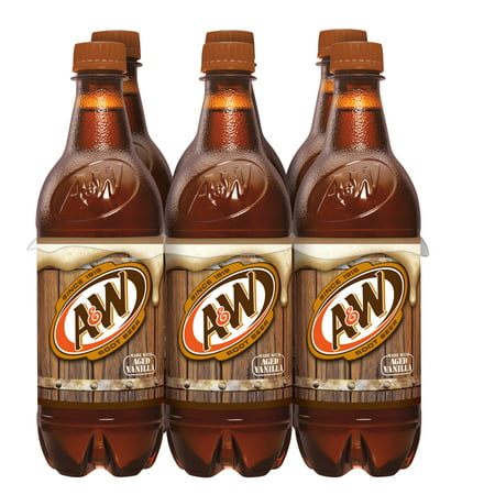 A&W Caffeine-Free Root Beer, 0.5 L, 6 Count