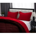 thumbnail image 5 of D.N.G. BEDDINGS 5 Piece Luxury Reversible Diamond Pattern Comforter Set Premium Super Soft, All Season 800 TC, 100% Egyptian Cotton Twin/Twin XL Size Wine/Red Solid Color, 5 of 7